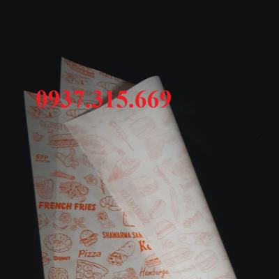 GIẤY GÓI BÁNH IN SẴN MỘT MẶT